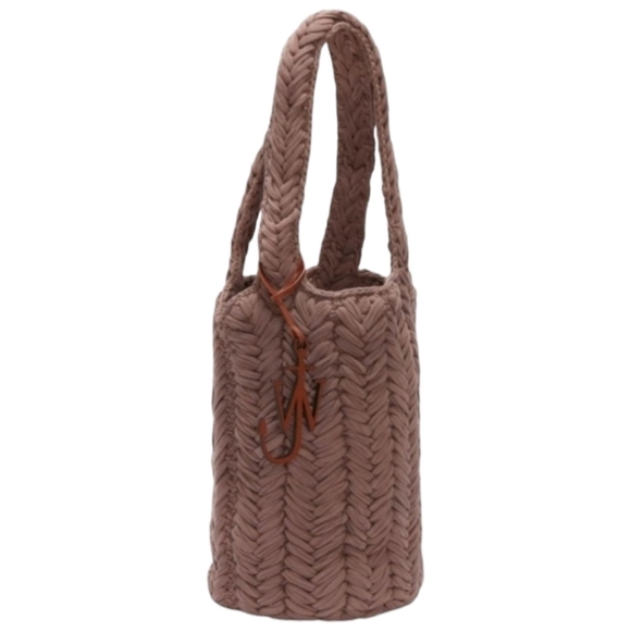 JW ANDERSON Knitted Shopper Tote Bag, Taupe, NWT - Picture 3 of 14